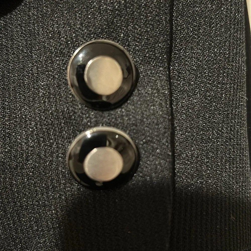 NYP Suits, 3-button black blazer and matching skirt, size 16